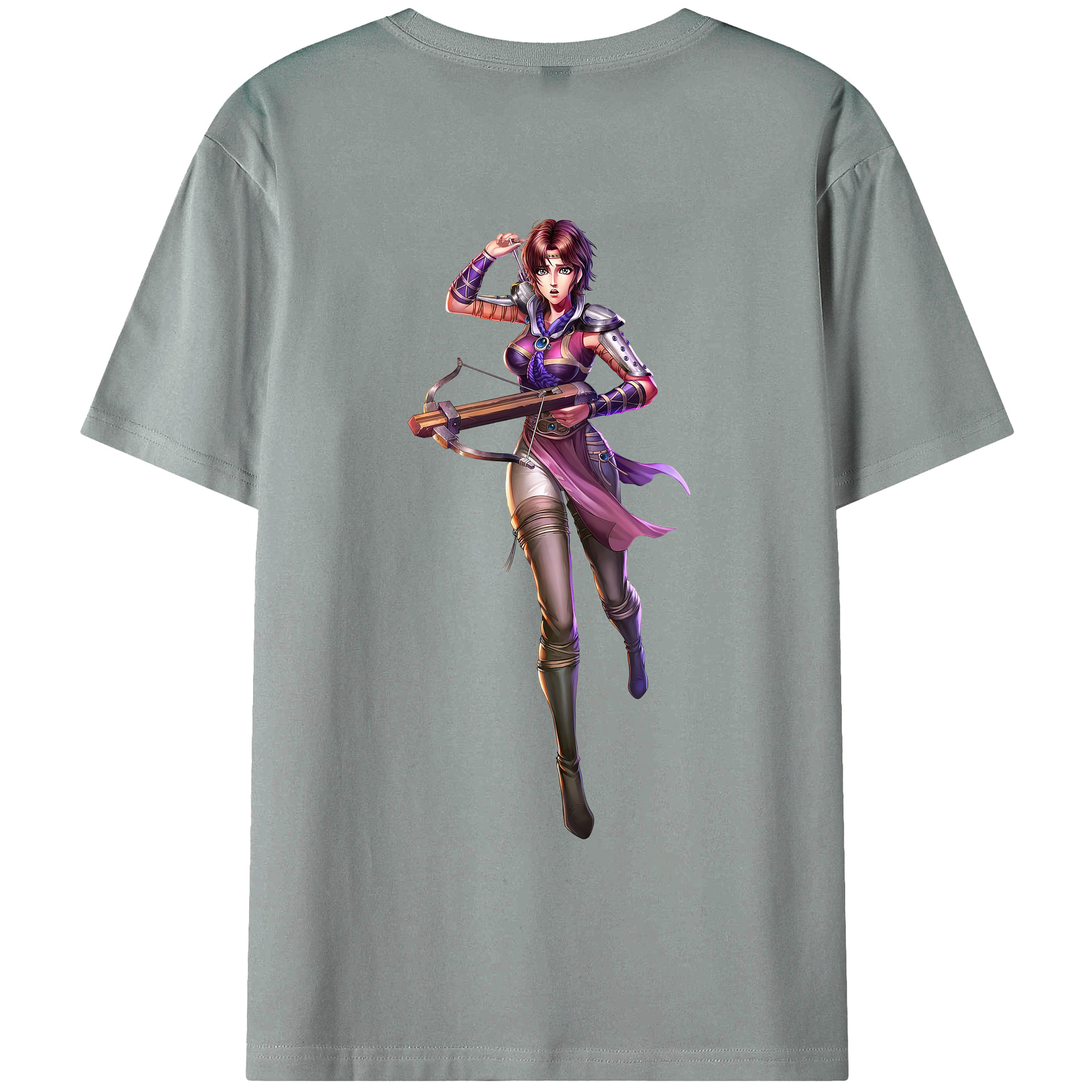 （画像用） 北斗の拳 Fist of the North Star 綿100％ メンズ半袖Tシャツ（バックプリント） 通気性